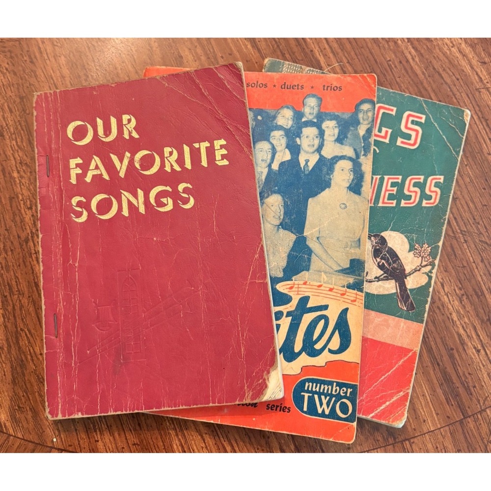 Vintage Gospel Songbook Lot‎ Singspiration Favorites Songs of Happiness 3 Books